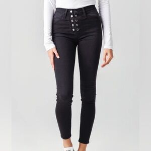 Frame Denim Le High Skinny Snap Fly Jeans